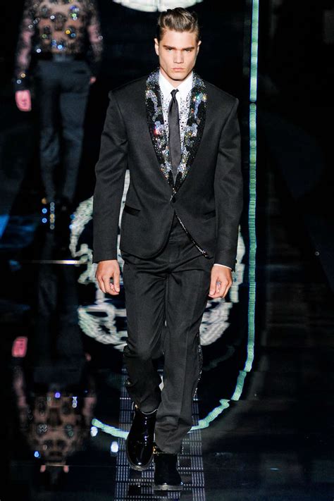 white versace tuxedo|Versace black suit.